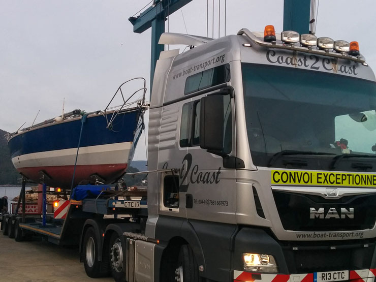 yacht transport by road uk