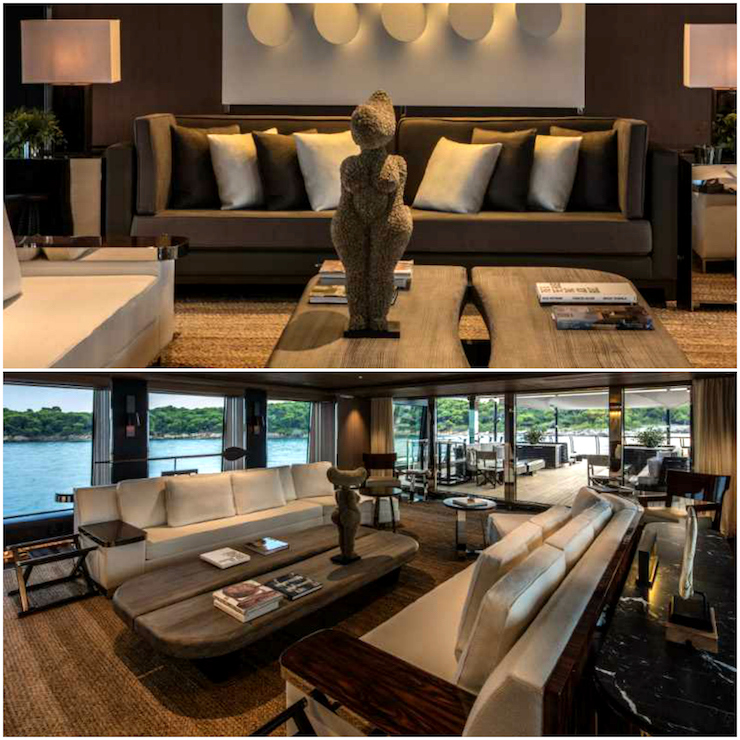 Yacht interiors: Atlante, main saloon